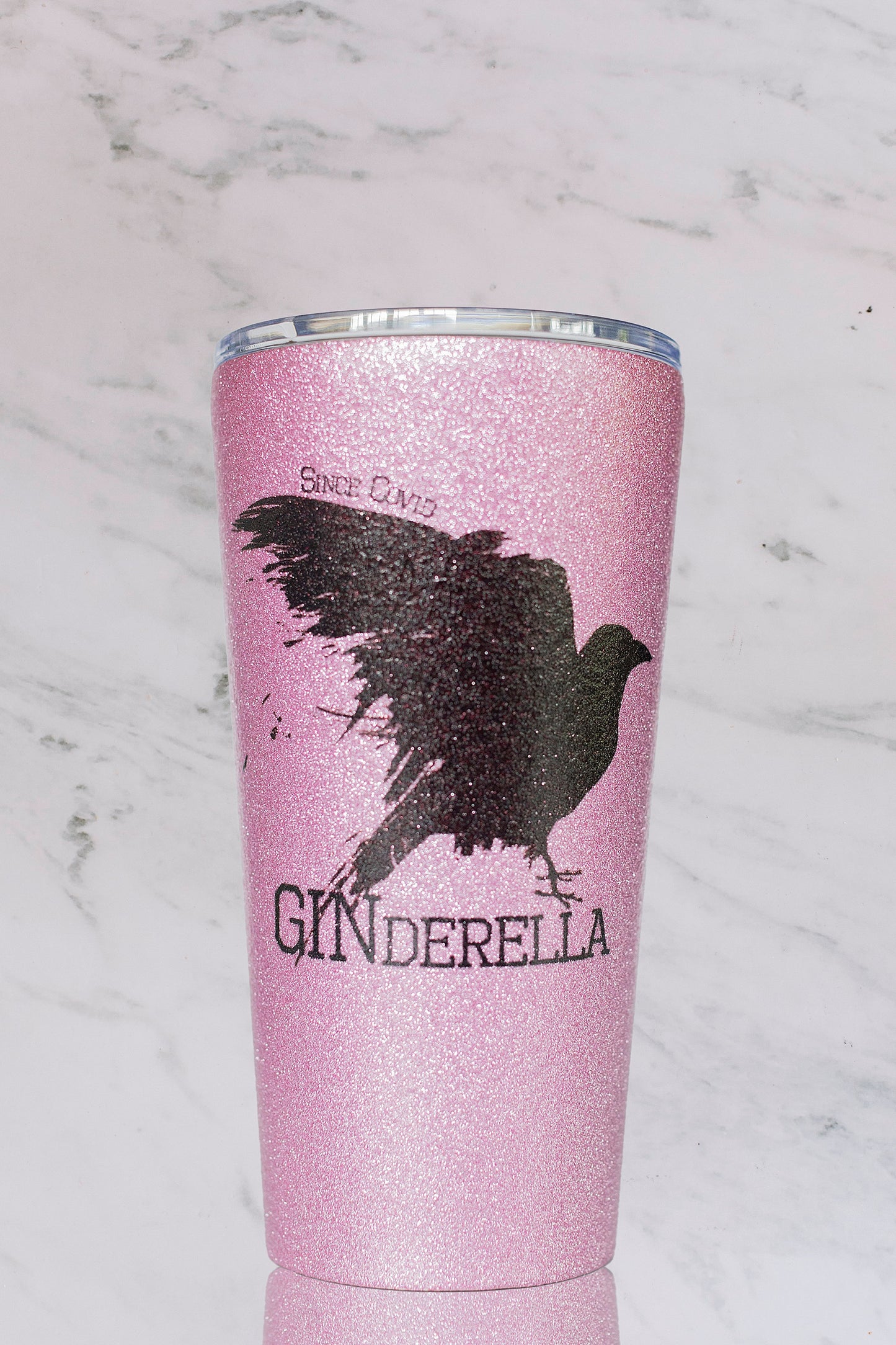 Pink Glitter Tumbler 470ml GINderella