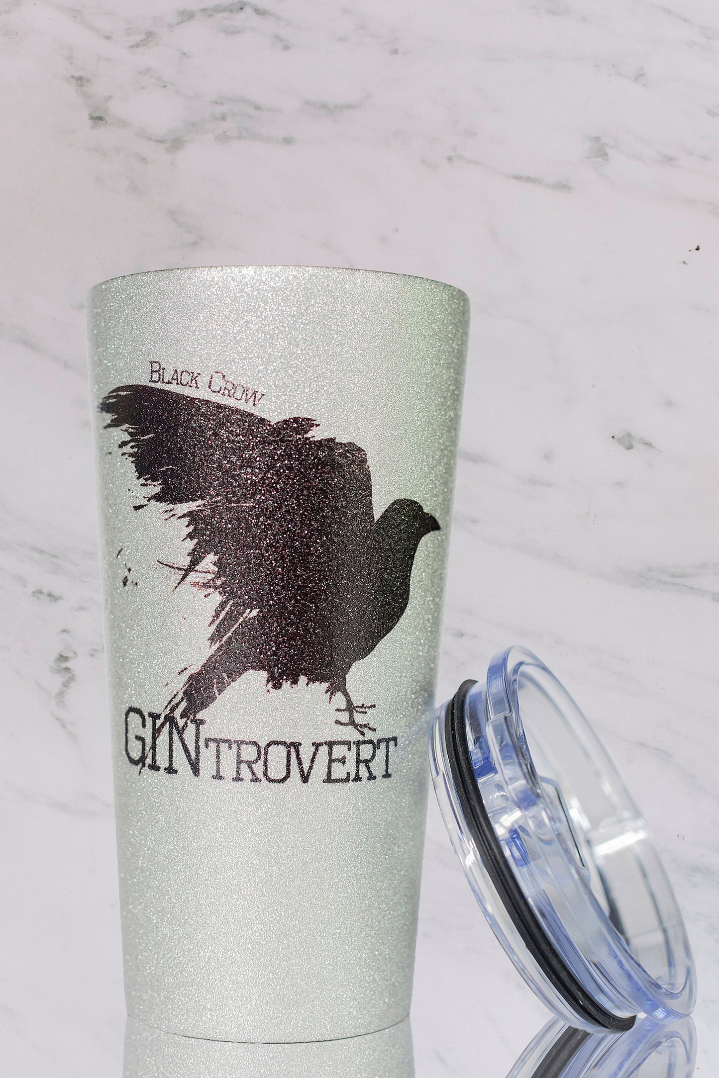 Silver Glitter Tumbler 470ml GINtrovert